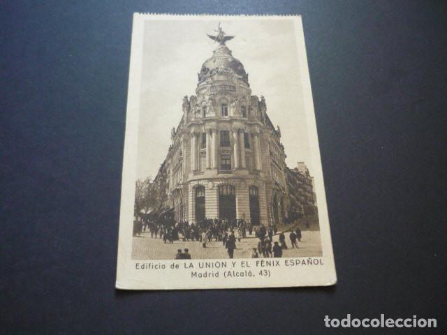 Postales: MADRID EDIFICIO DE LA UNION Y EL FENIX ESPA&Ntilde;OL CALLE DE ALCAL&Aacute; 43 - Foto 1