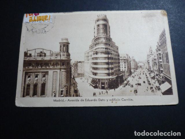 Postales: MADRID AVENIDA DE EDUARDO DATO Y EDIFICIO CARRION - Foto 1