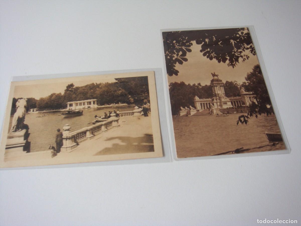 Postales: 2 POSTALES MADRID EL ESTANQUE DEL RETIRO - Foto 1