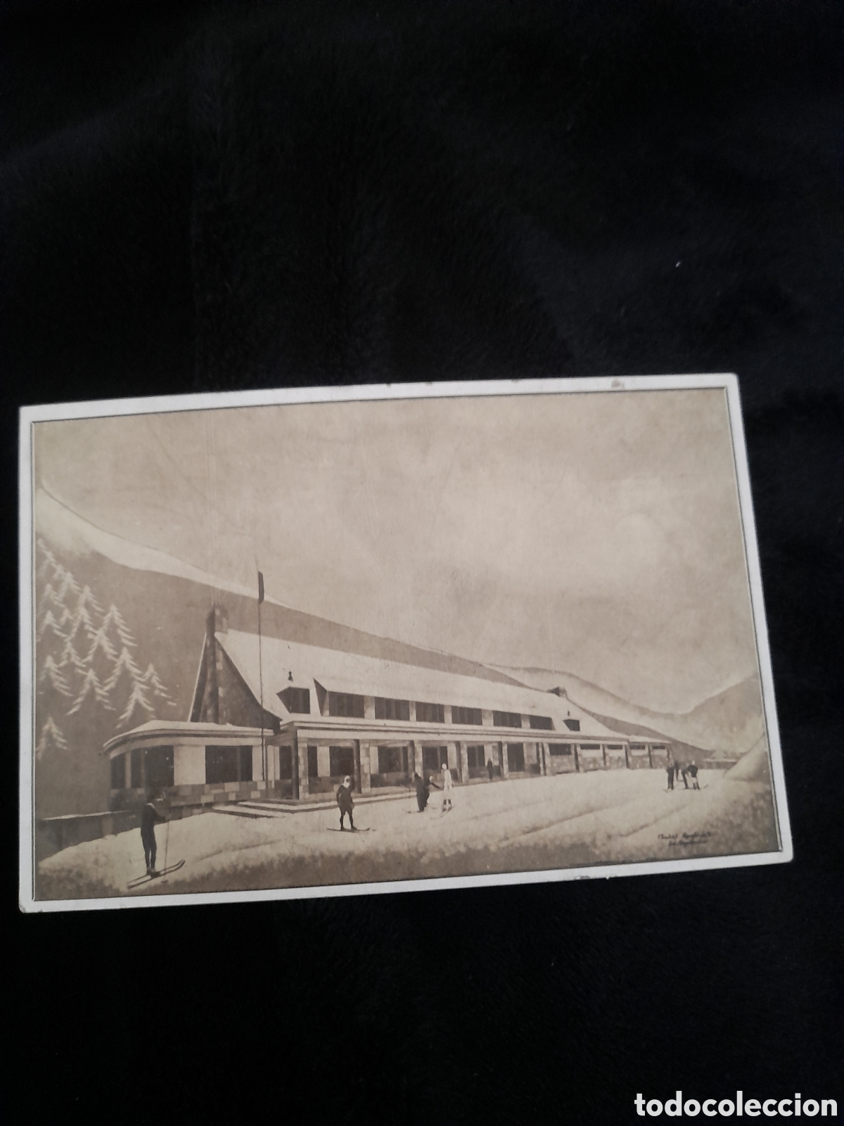 Postales: Antigua postal, Club Alpino Espa&ntilde;ol, Perspectiva del Chalet de Navacerrada