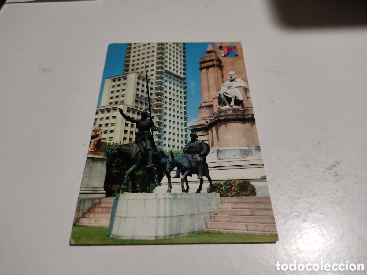 Postales: Postal Madrid monumento a Cervantes - Foto 1