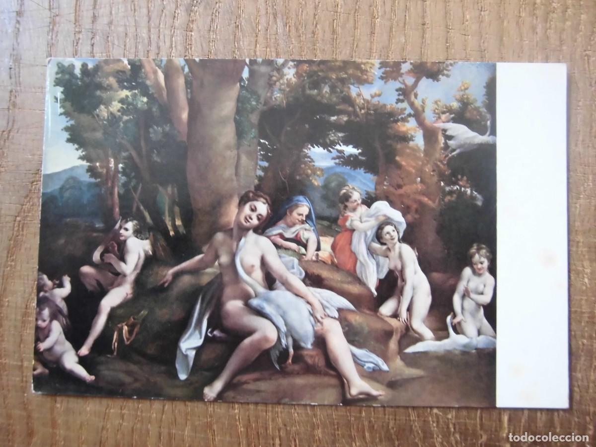 Postales: POSTAL MADRID MUSEO DEL PRADO CORREGIO LA F&Aacute;BULA DE LEDA - Foto 1