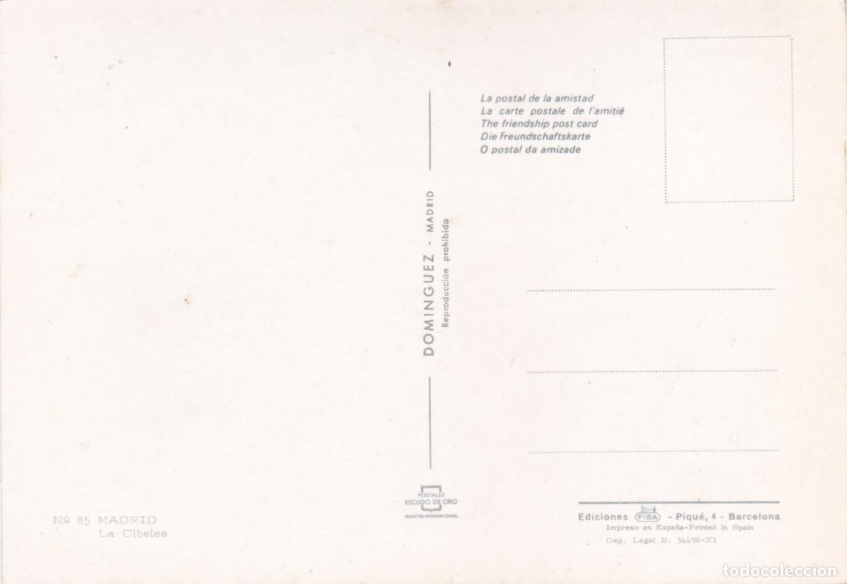 Postales: MADRID. LA CIBELES (1968) - Foto 2