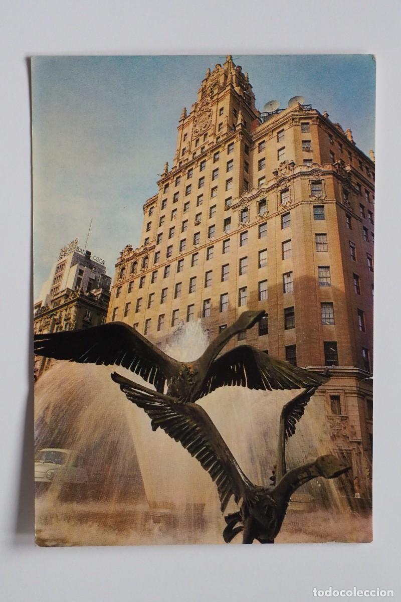 Postales: POSTAL DE MADRID: EDIFICIO DE LA C&Iacute;A. TELEFONICA Y FUENTE DE SAN LU&Iacute;S - Foto 1