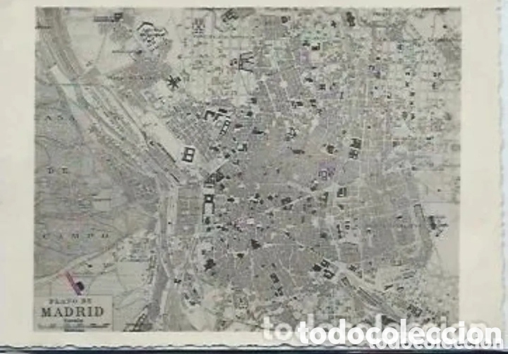 Postales: ESPA&Ntilde;A - PLANO DE MADRID - Foto 1