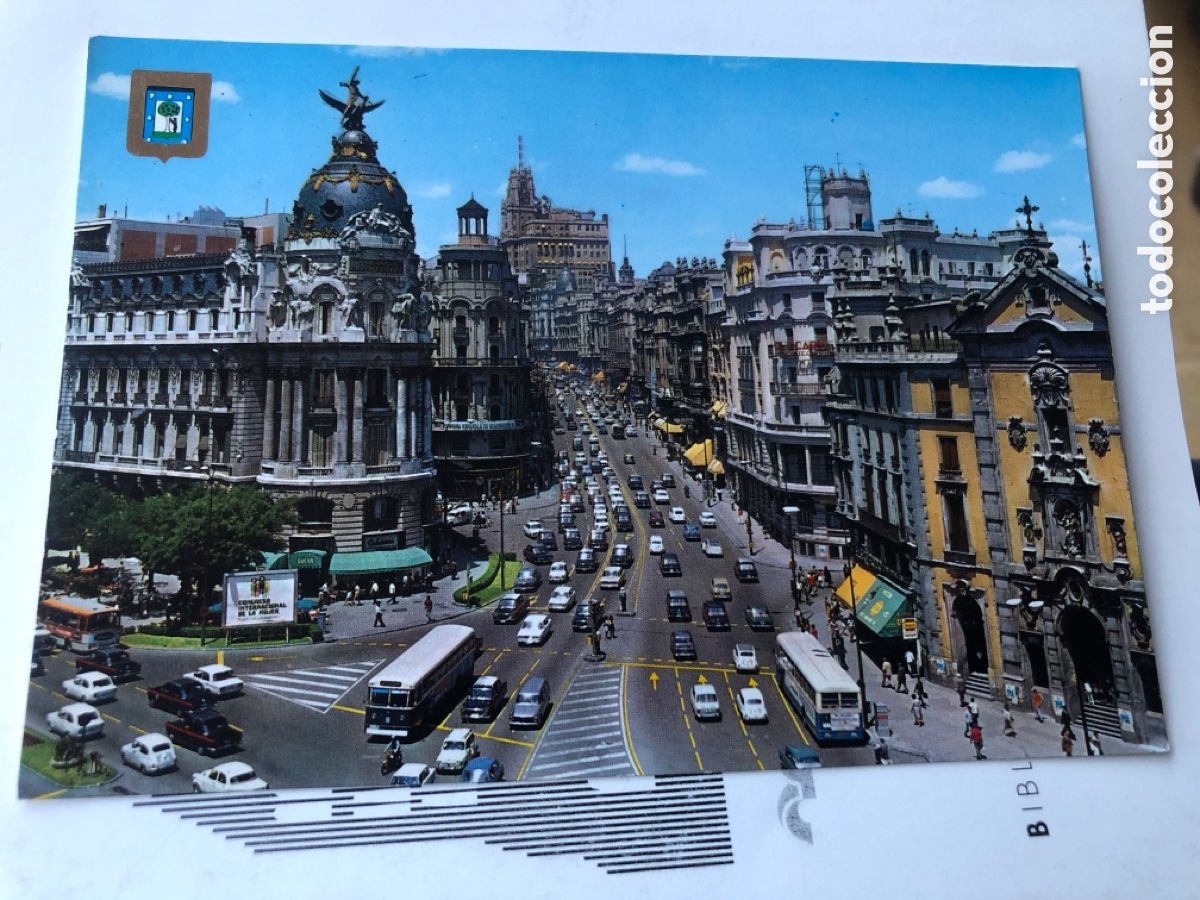 Postales: POSTAL MADRID. EDIFICIO DEL FENIX Y AVENIDA DE JOSE ANTONIO. Num. 67. DOMINGUEZ. Sin circular. ASM - Foto 1