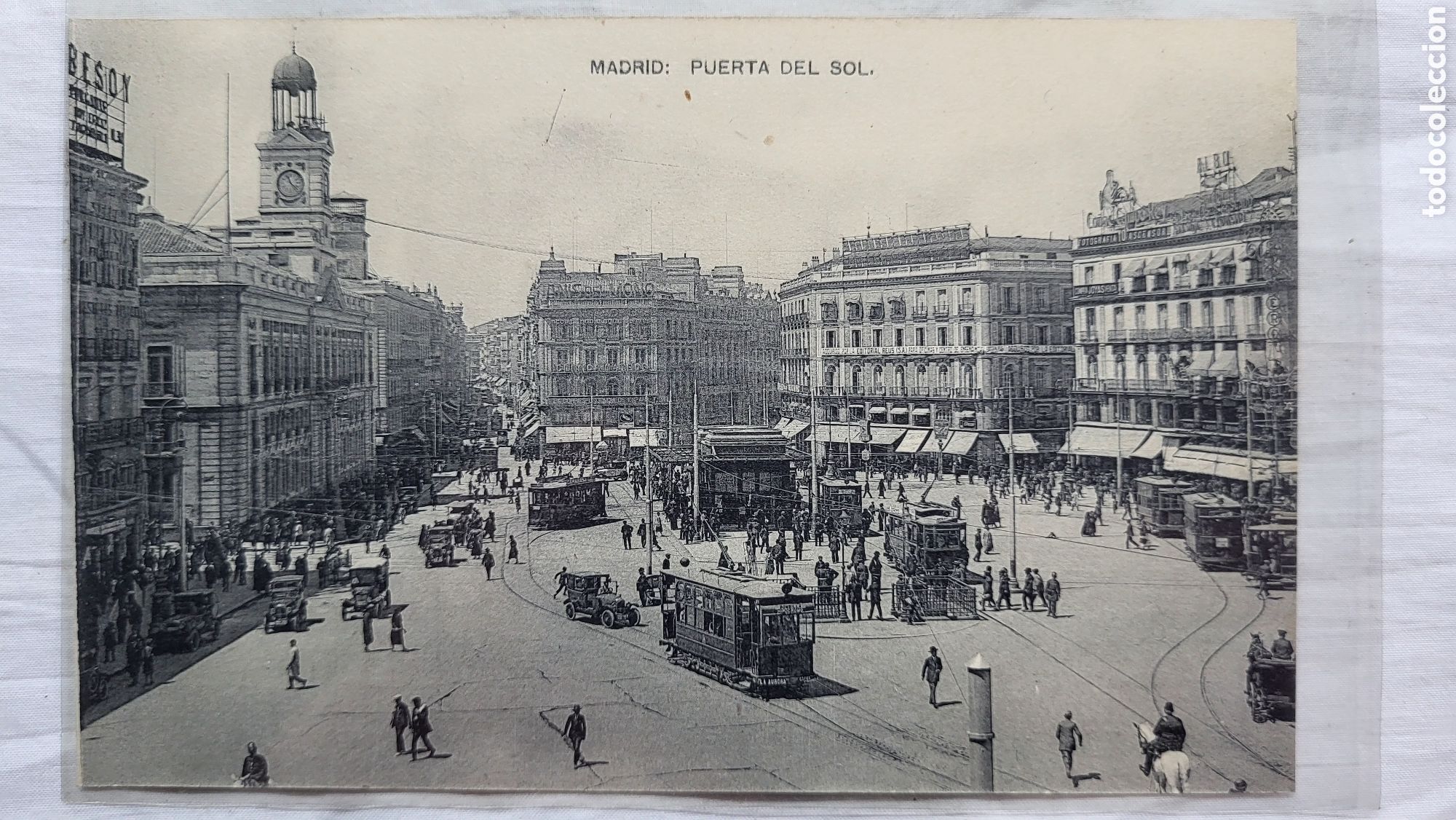 Postales: Tarjeta Postal Madrid Puerta del Sol - Foto 1