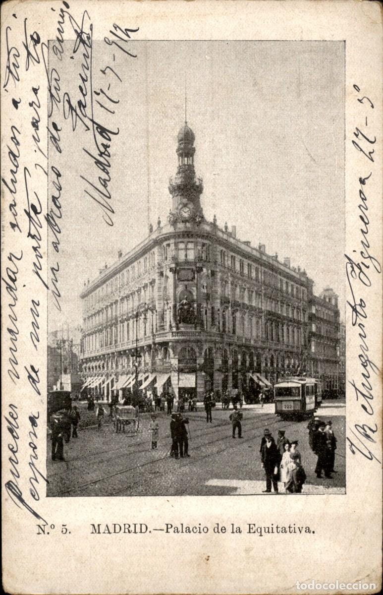 Postales: Original de epoca - Madrid Palacio de la Equitativa - Foto 1