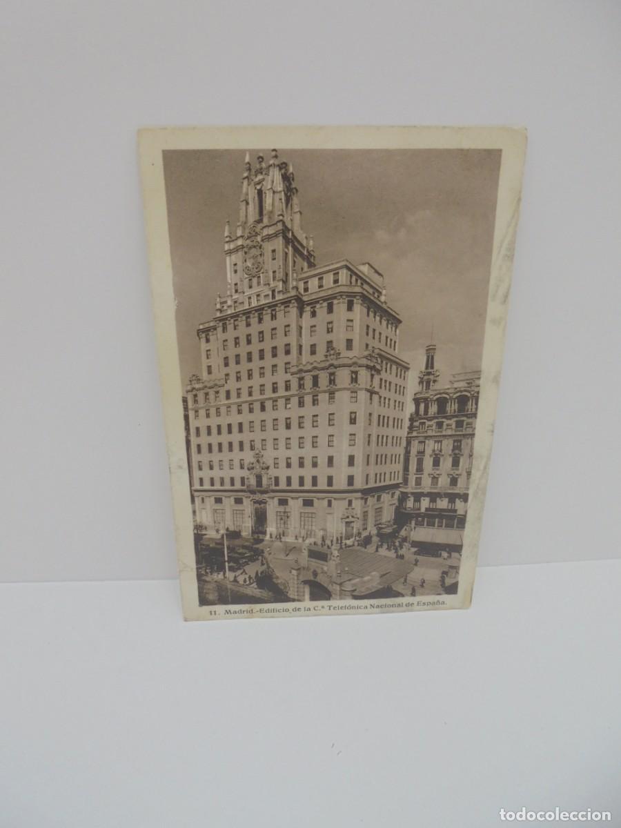 Postales: TARJETA POSTAL. MADRID. N&ordm; 11. EDIFICIO DE LA C.&ordf; TELEFONICA NACIONAL ESPA&Ntilde;A. - Foto 1