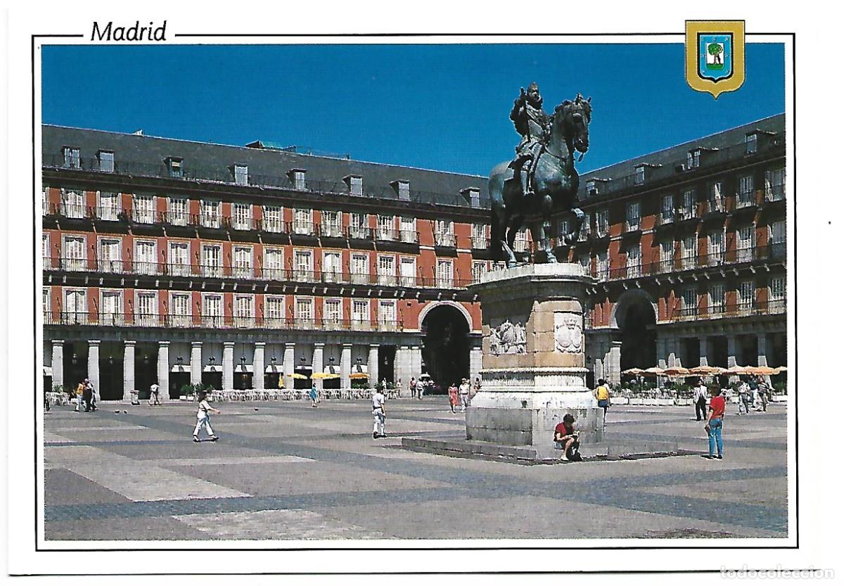 Postales: PLAZA MAYOR / MAYOR SQUARE.- MADRID - Foto 1