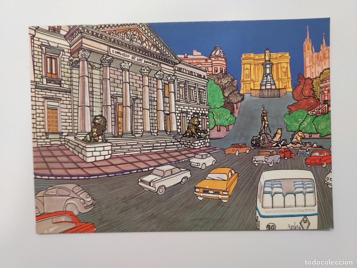 Postkarten: POSTAL ILUSTRADOR JUSTO BARBOZA. MADRID PALACIO DEL CONGRESO. SILEX. SIN CIRCULAR. NAIF