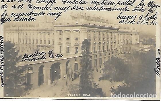 Postales: MADRID - PALACIO REAL - CIRCULADA 1908 - Foto 1