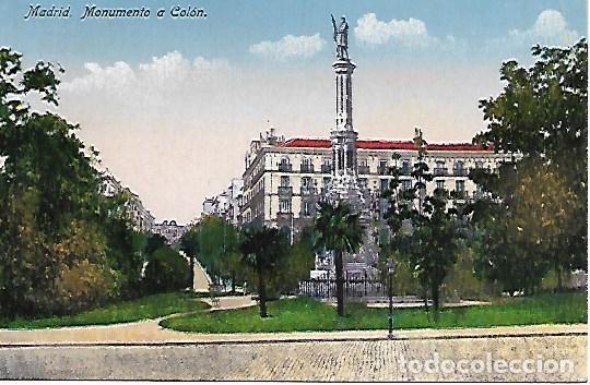 Postales: MADRID - MONUMENTO A COL&Oacute;N - CIRCULADA 1925 - Foto 1