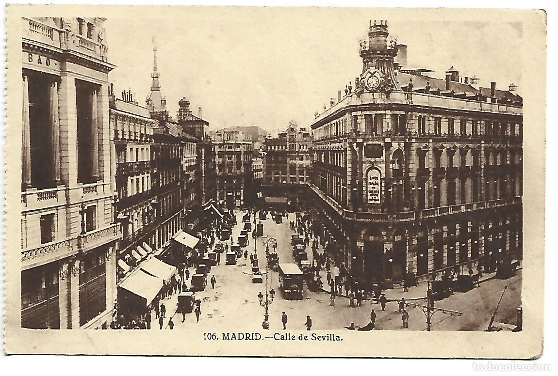 Postales: CALLE DE SEVILLA.- MADRID - Foto 1