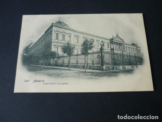 Postales: MADRID BIBLIOTECA NACIONAL - Foto 1