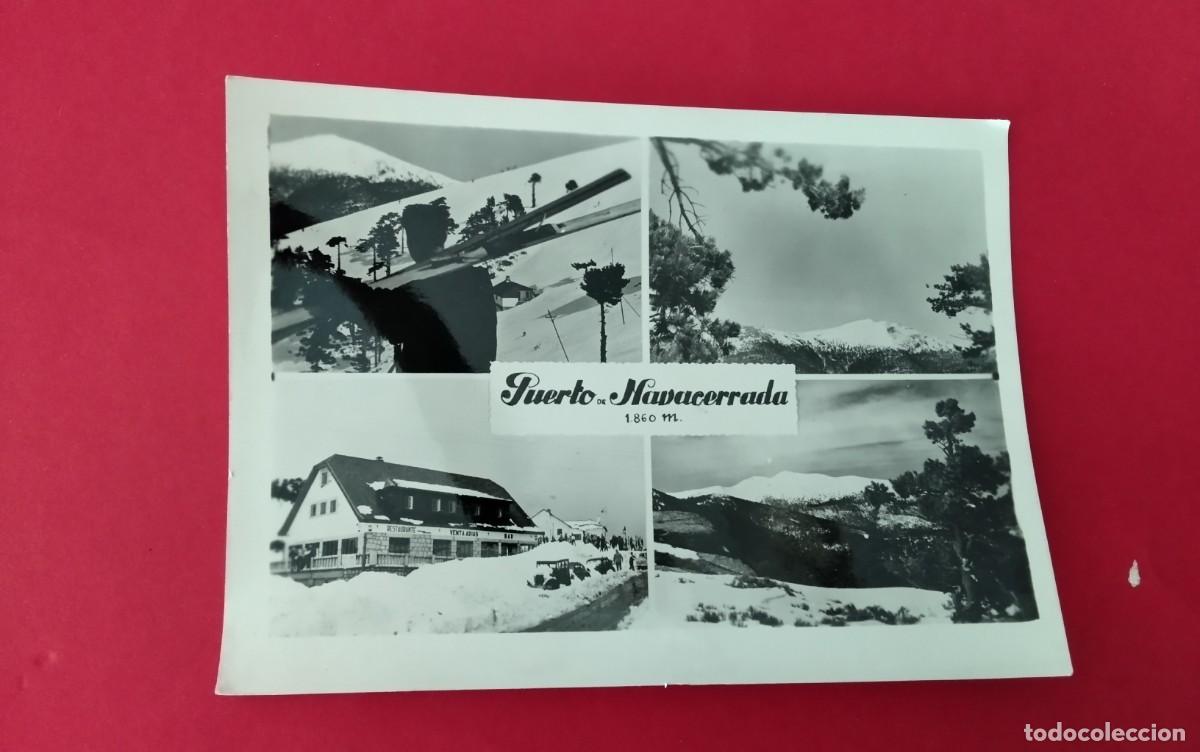 Postales: PUERTO DE NAVACERRADA , POSTAL ANTIGUA , BLANCO Y NEGRO , - Foto 2