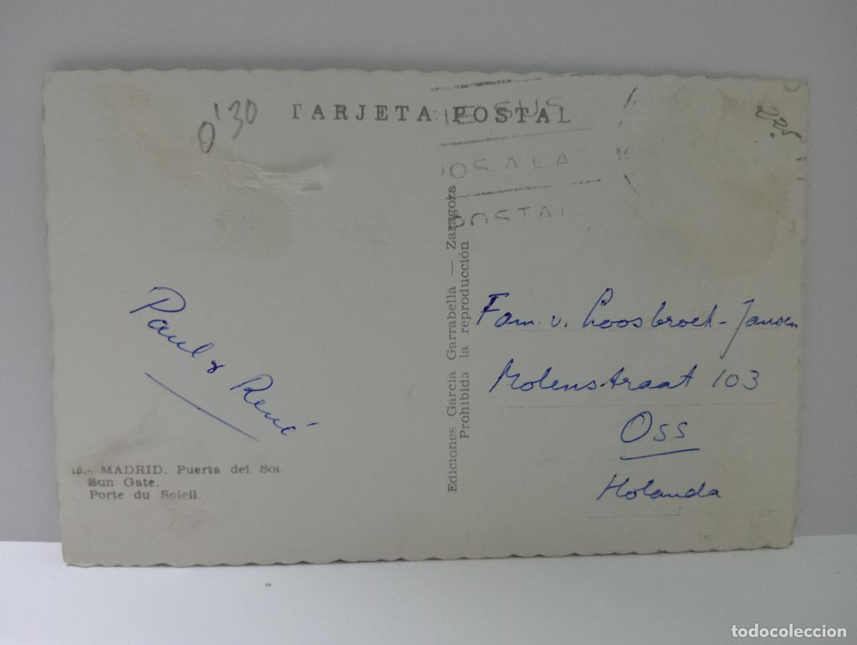 Postales: TARJETA POSTAL DE MADRID. PUERTA DEL SOL. - Foto 2