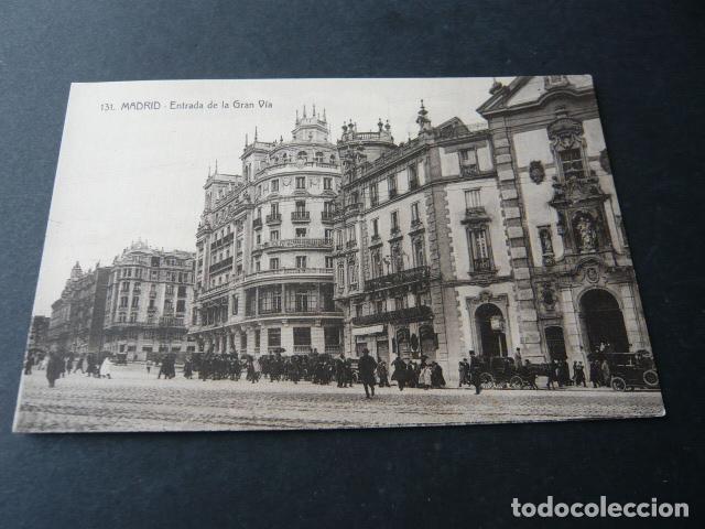 Postales: MADRID ENTRADA DE LA GRAN VIA - Foto 1