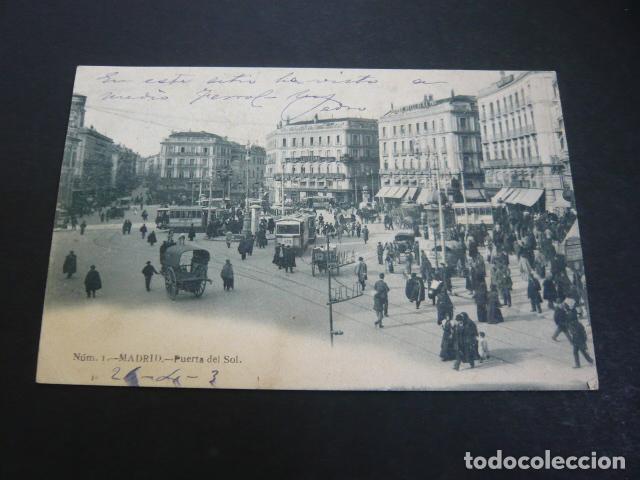 Postales: MADRID PUERTA DEL SOL 1903 - Foto 1