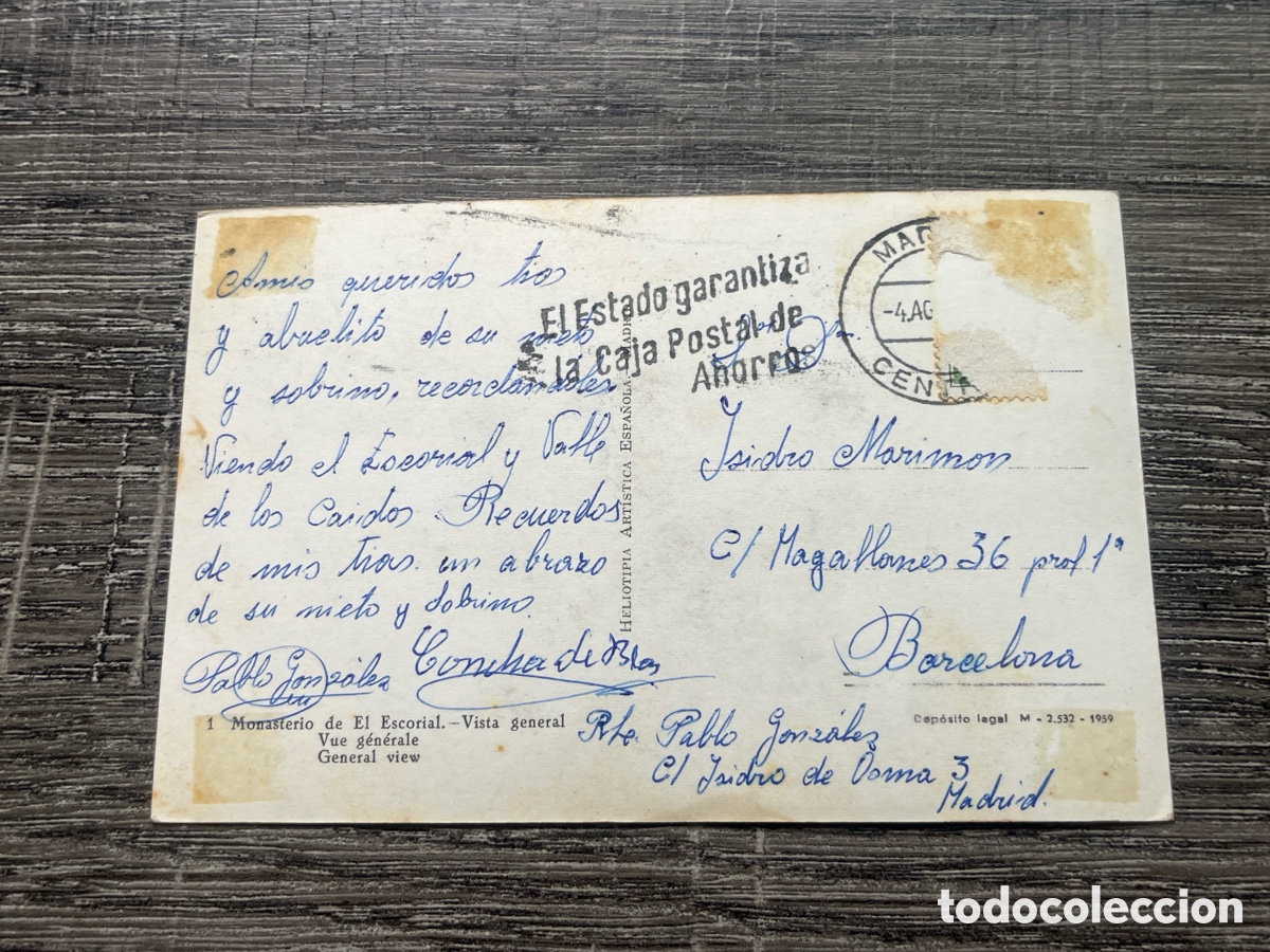 Postales: Postal Monasterio de El Escorial | Madrid - Foto 2