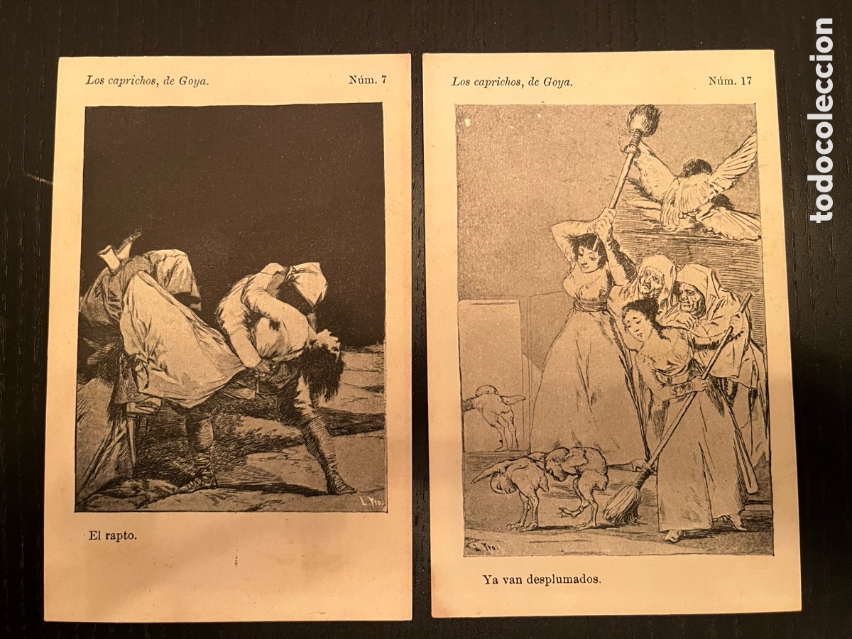 Postales: Colecci&oacute;n los caprichos de Goya. Dos postales - Foto 1