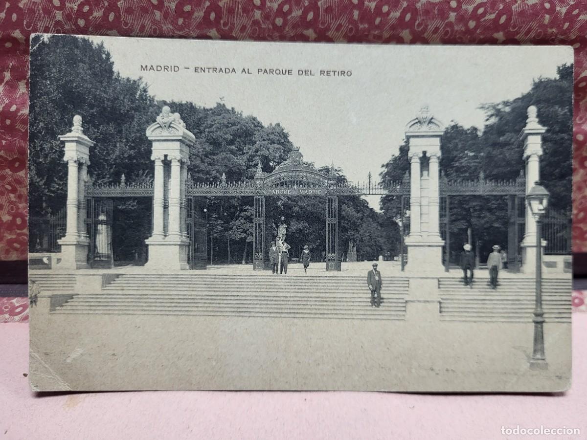 Postales: ANTIGUA POSTAL MADRID ENTRADA RETIRO - Foto 1
