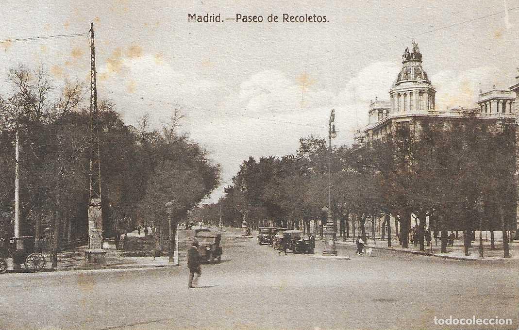 Postales: MADRID - PASEO DE RECOLETOS - Foto 1