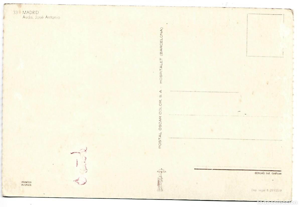 Postales: AVDA. JOSE ANTONIO.- MADRID - Foto 2
