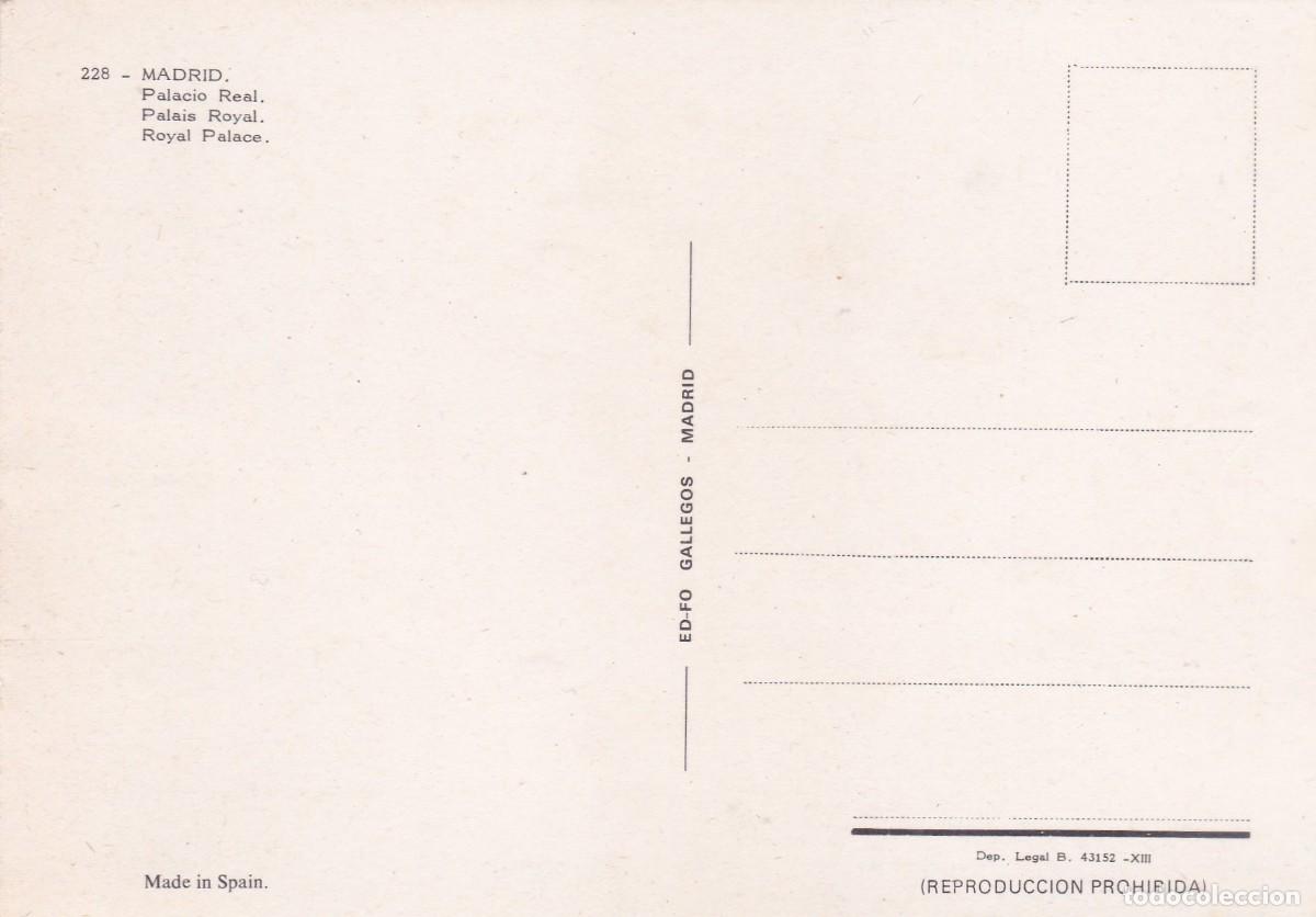 Postales: MADRID. PALACIO REAL (1970) - Foto 2