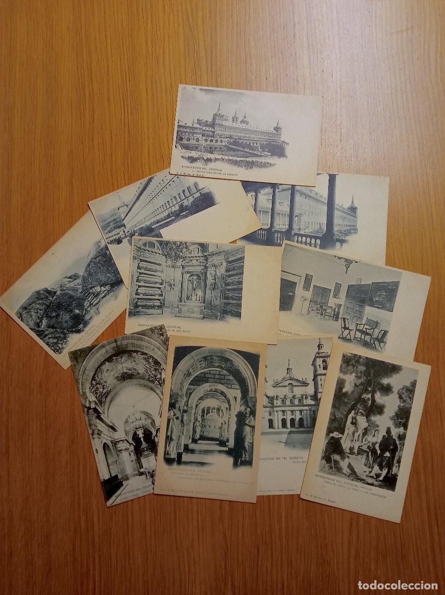 Postales: LOTE 10 POSTALES DE EL ESCORIAL - Foto 1