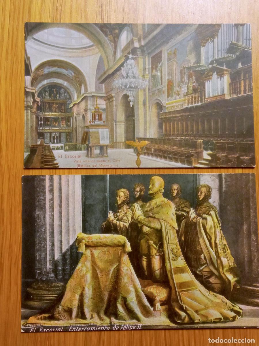 Postales: LOTE 2 POSTALES DE EL ESCORIAL - Foto 1