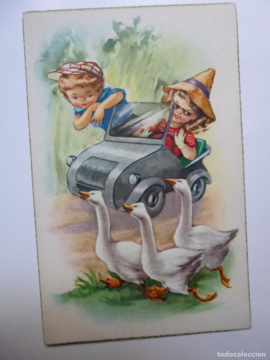 Postales: POSTAL DE NI&Ntilde;OS CON OCAS - Foto 1