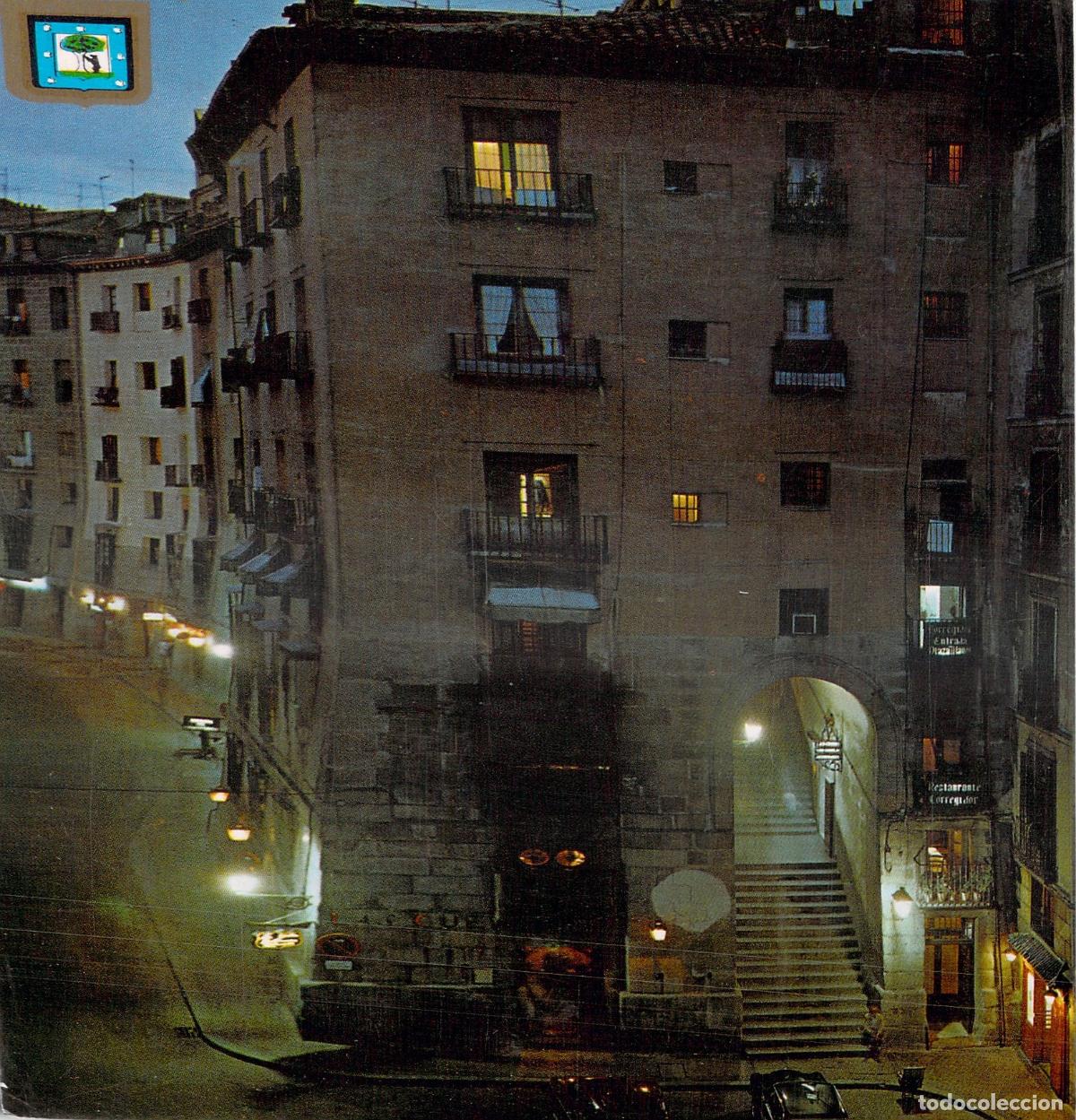 Postales: Postal Madrid Arco de Cuchilleros Escalinata Nocturna Edificios Hist&oacute;ricos - Foto 1