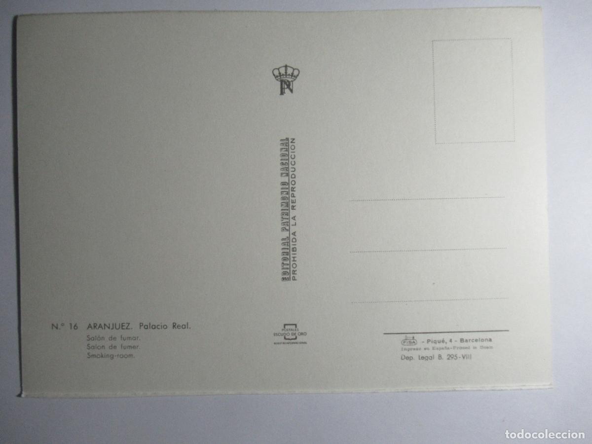 Postales: Aranjuez - Palacio Real. Sal&oacute;n de fumar - Foto 2