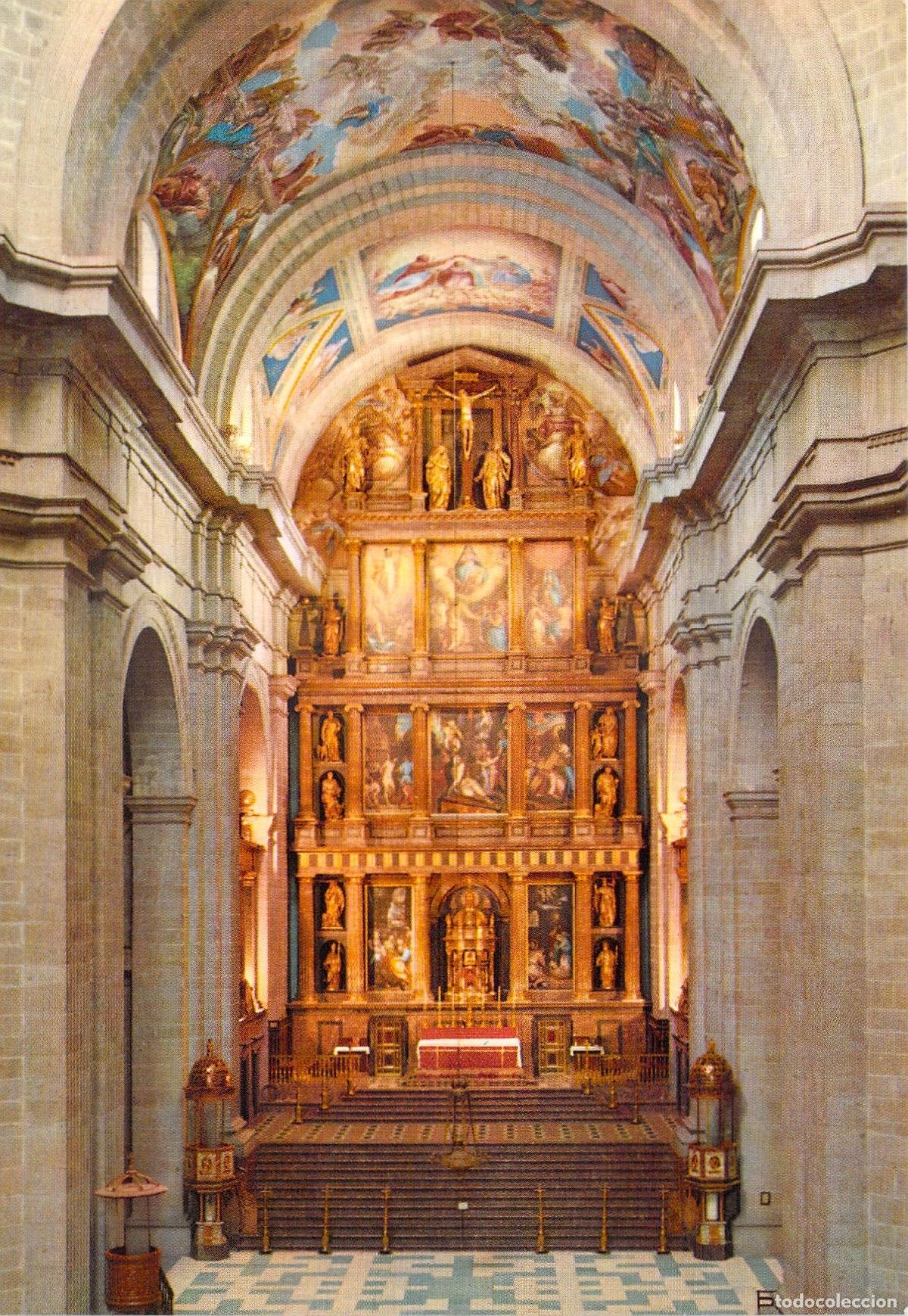 Postales: Postal Altar Mayor del Monasterio de El Escorial, Madrid - Foto 1