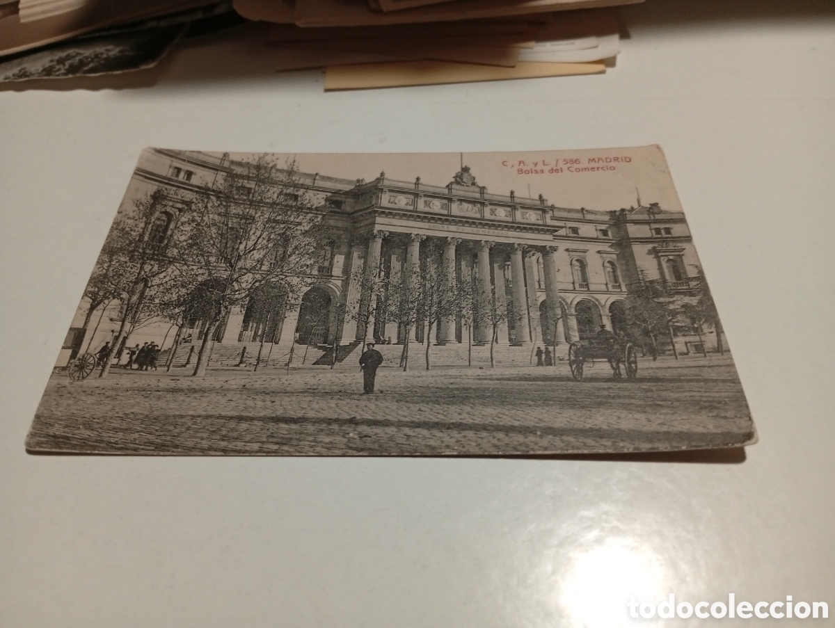 Postales: Postal antigua Madrid Bolsa del Comercio - Foto 1