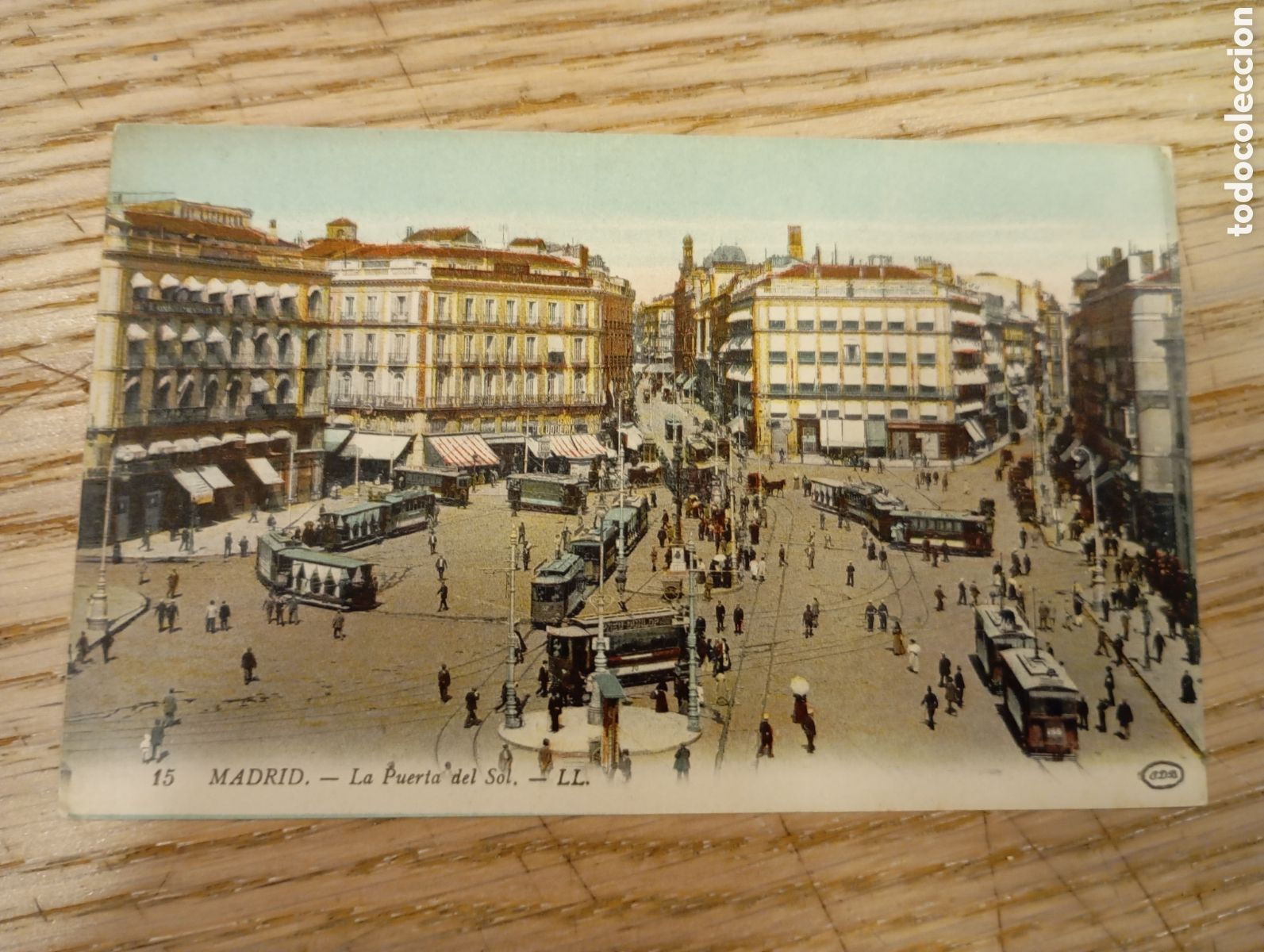Postales: MADRID - LA PUERTA DE SOL - LL. - Foto 1
