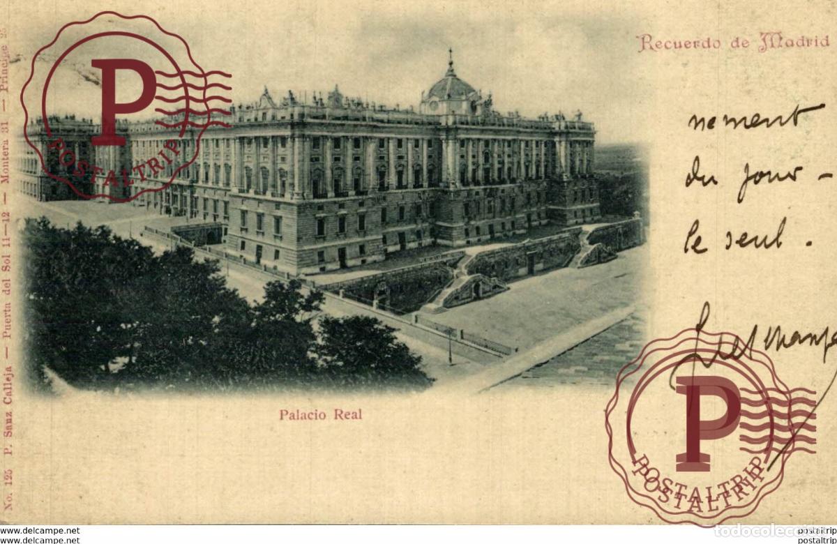 Postales: RECUERDO DE MADRID. PALACIO REAL - Foto 1