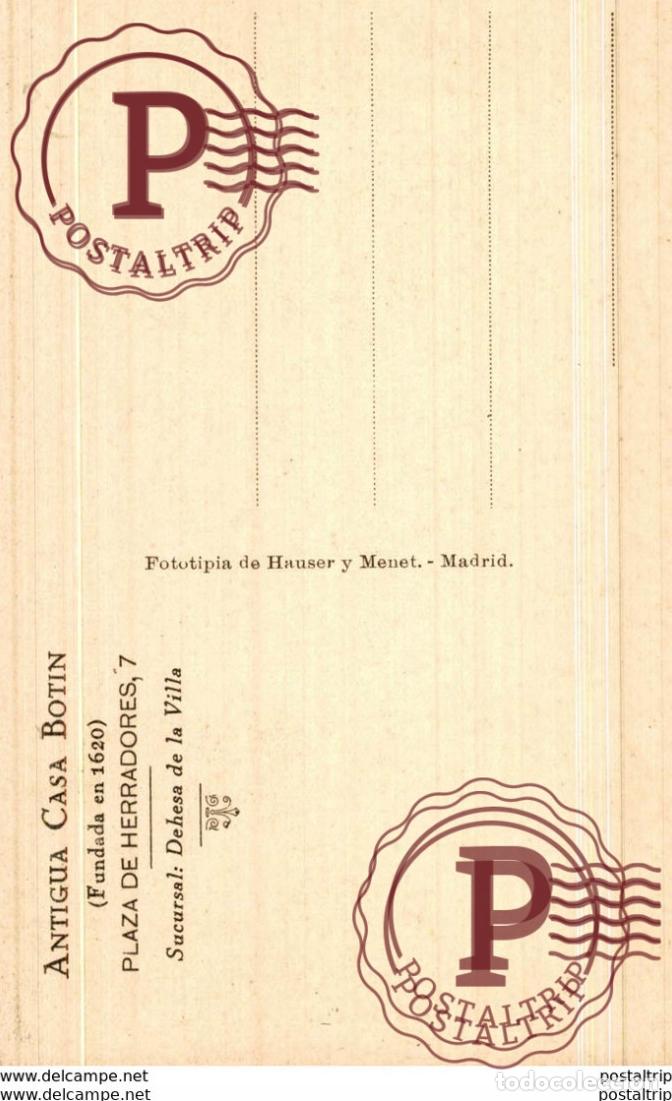 Postales: FACHADA ANTIGUA CASA BOTIN MADRID - Foto 2