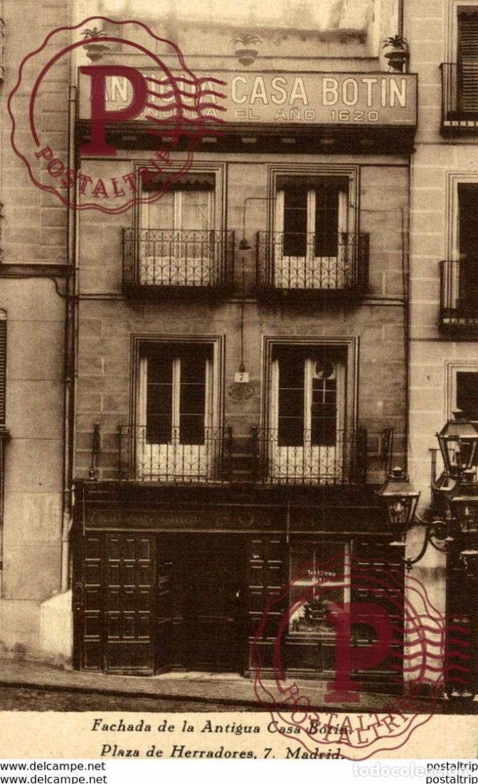 Postales: FACHADA ANTIGUA CASA BOTIN MADRID - Foto 1
