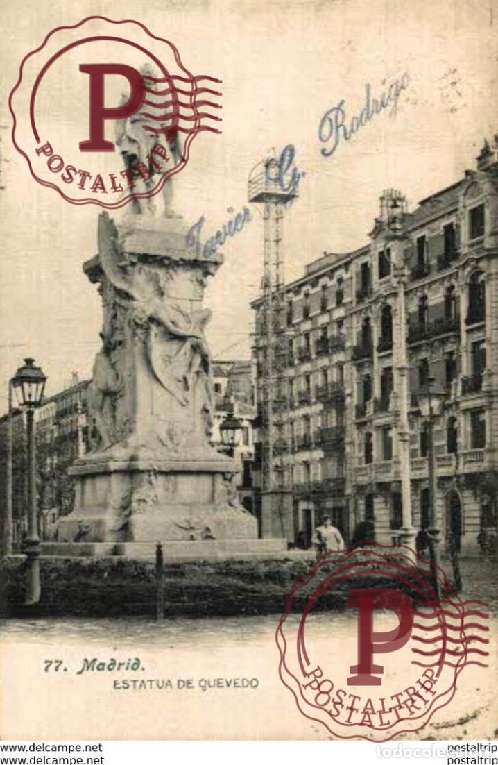 Postales: MADRID. ESTATUA QUEVEDO - Foto 1