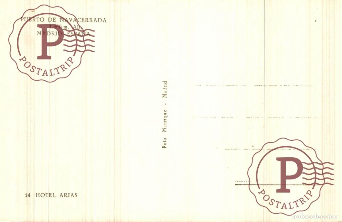 Postales: MADRID. NAVACERRADA. HOTEL ARIAS. - Foto 2