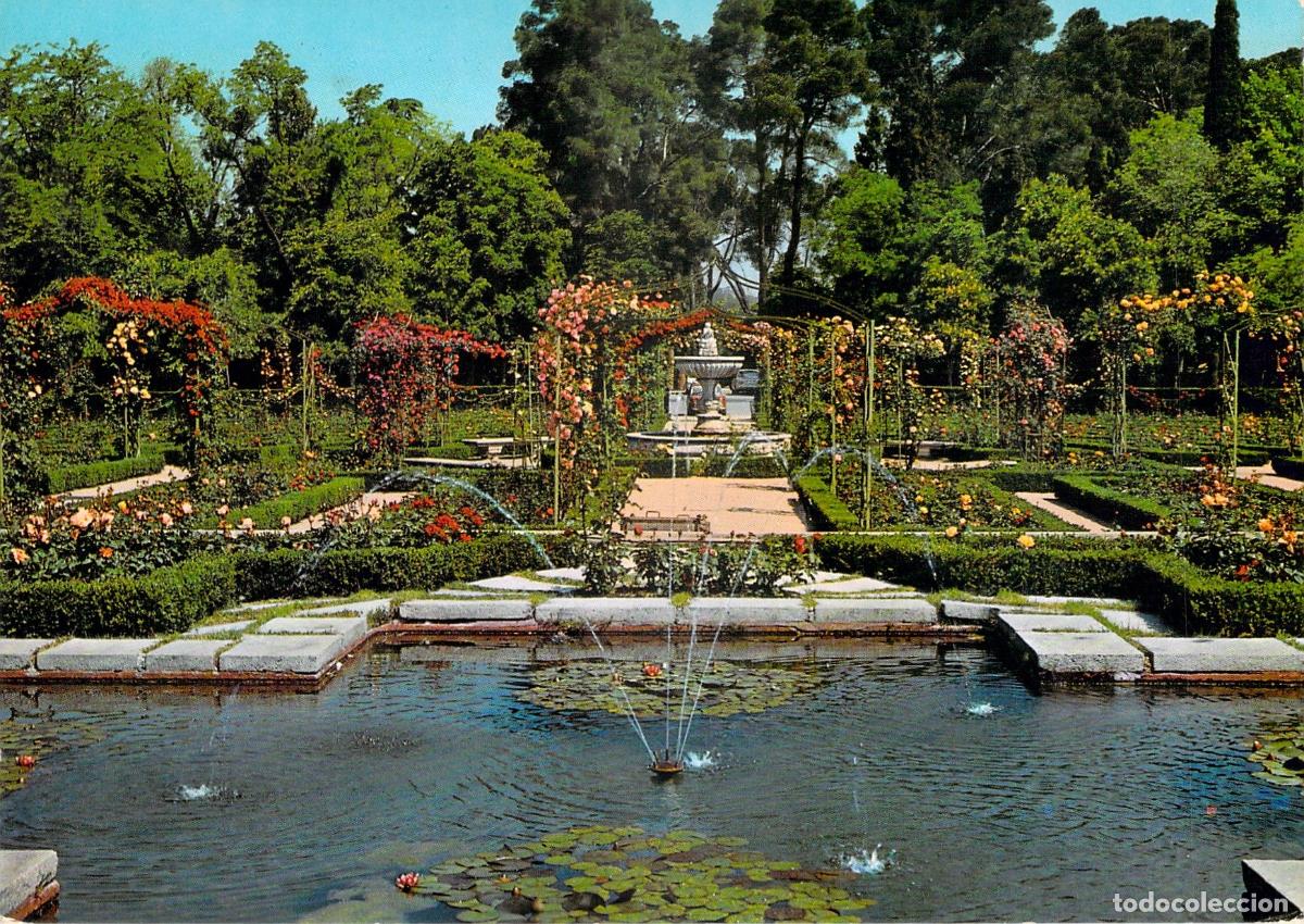 Postales: Postal de la Rosaleda del Parque del Retiro en Madrid - Foto 1
