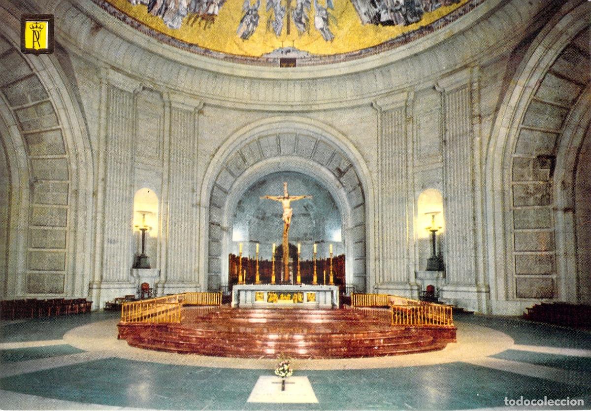 Postales: Postal de la Bas&iacute;lica del Valle de los Ca&iacute;dos - Altar Mayor y Cripta - Foto 1