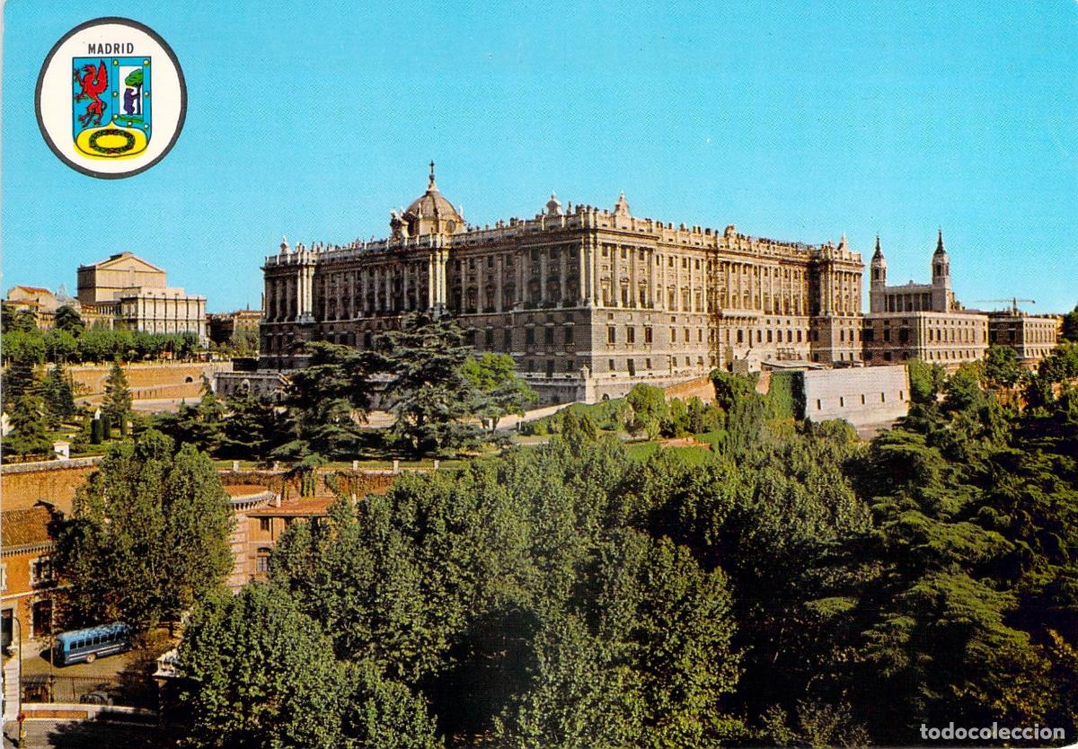 Postales: Postal de Madrid - Palacio de Oriente y Jardines - Foto 1