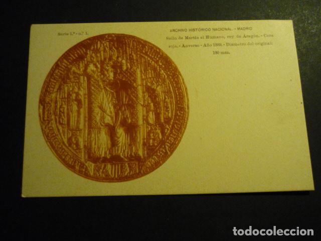 Postcards: MADRID ARCHIVO HISTORICO NACIONAL SELLO DE MARTIN EL HUMANO POSTAL HAUSER Y MENET
