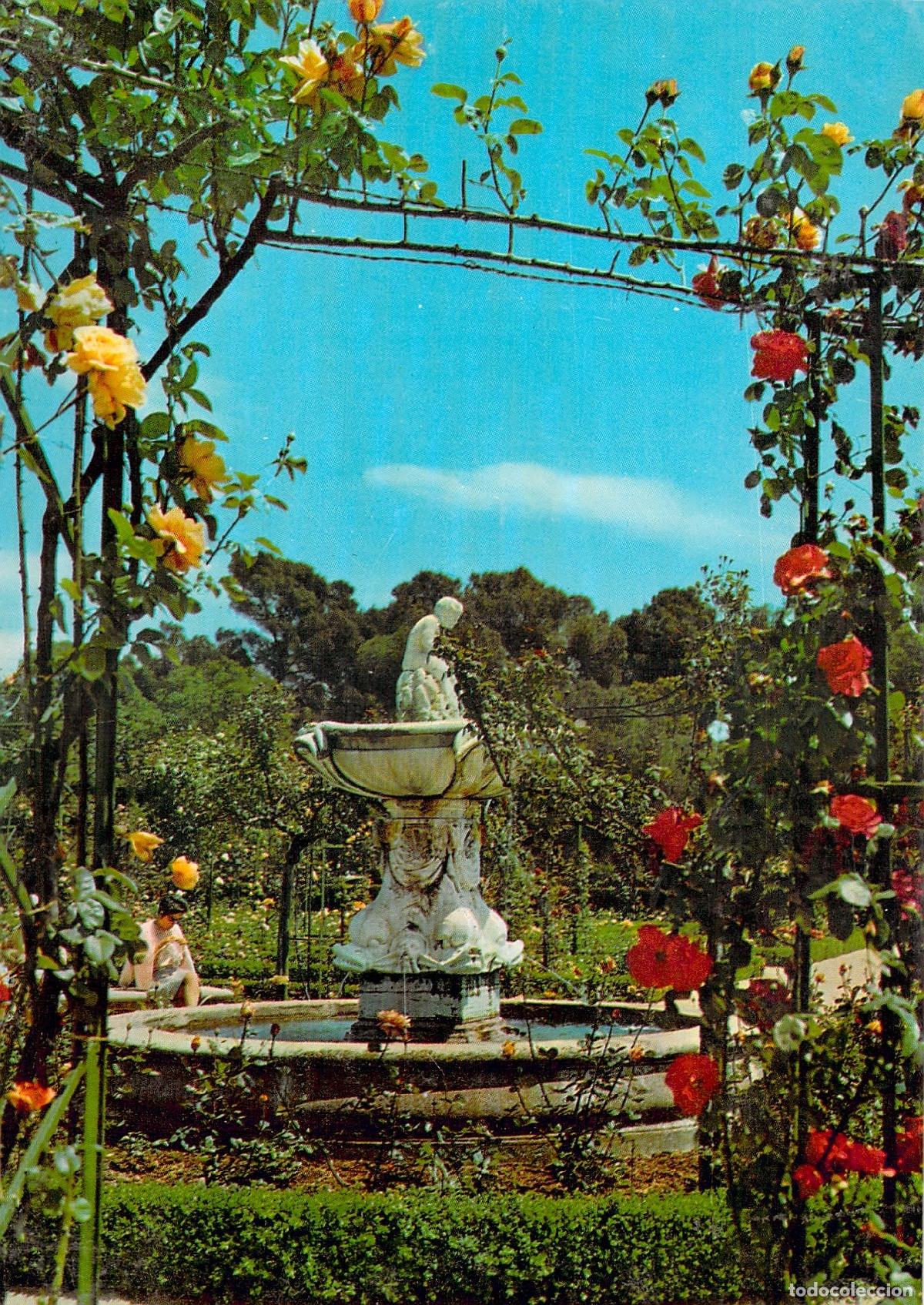 Postales: Postal Madrid Rosaleda del Retiro Men&uacute; Enlace Jes&uacute;s y Mercedes