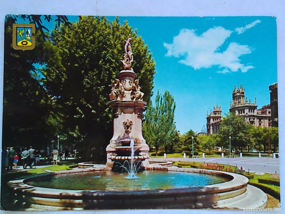 Postais: POSTAL DE MADRID : PASEO DEL PRADO , FUENTE DE APOLO . A&Ntilde;OS 60