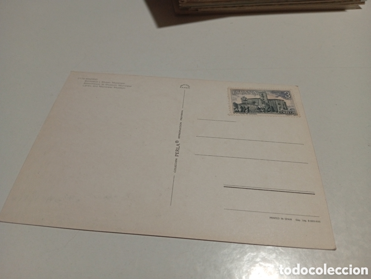 Postales: Postal Madrid biblioteca y museo - Foto 2