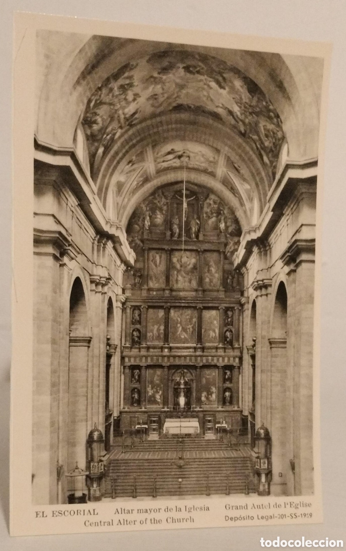 Postales: El escorial,altar mayor de la iglesia - Foto 1